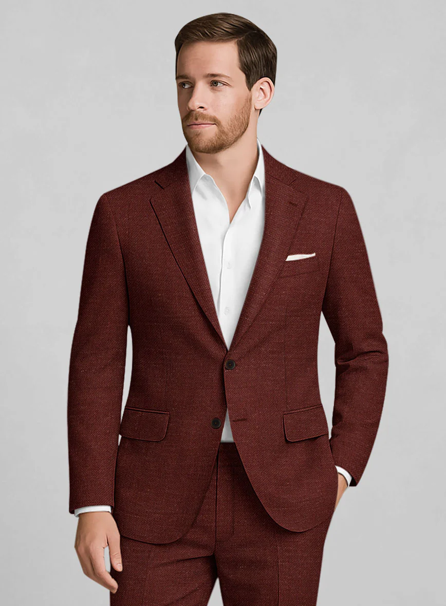Italian Linen Terra Brown Suit - Image 3