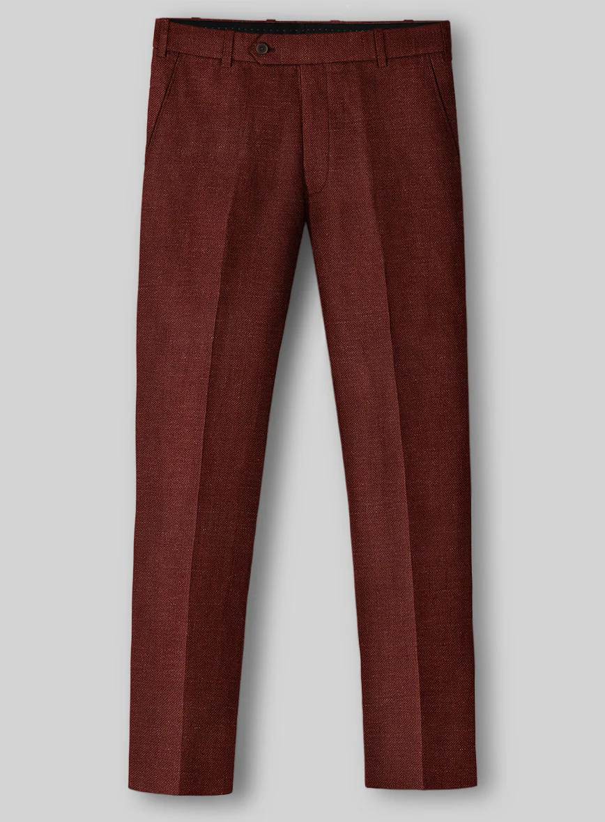 Italian Linen Terra Brown Pants - Image 2