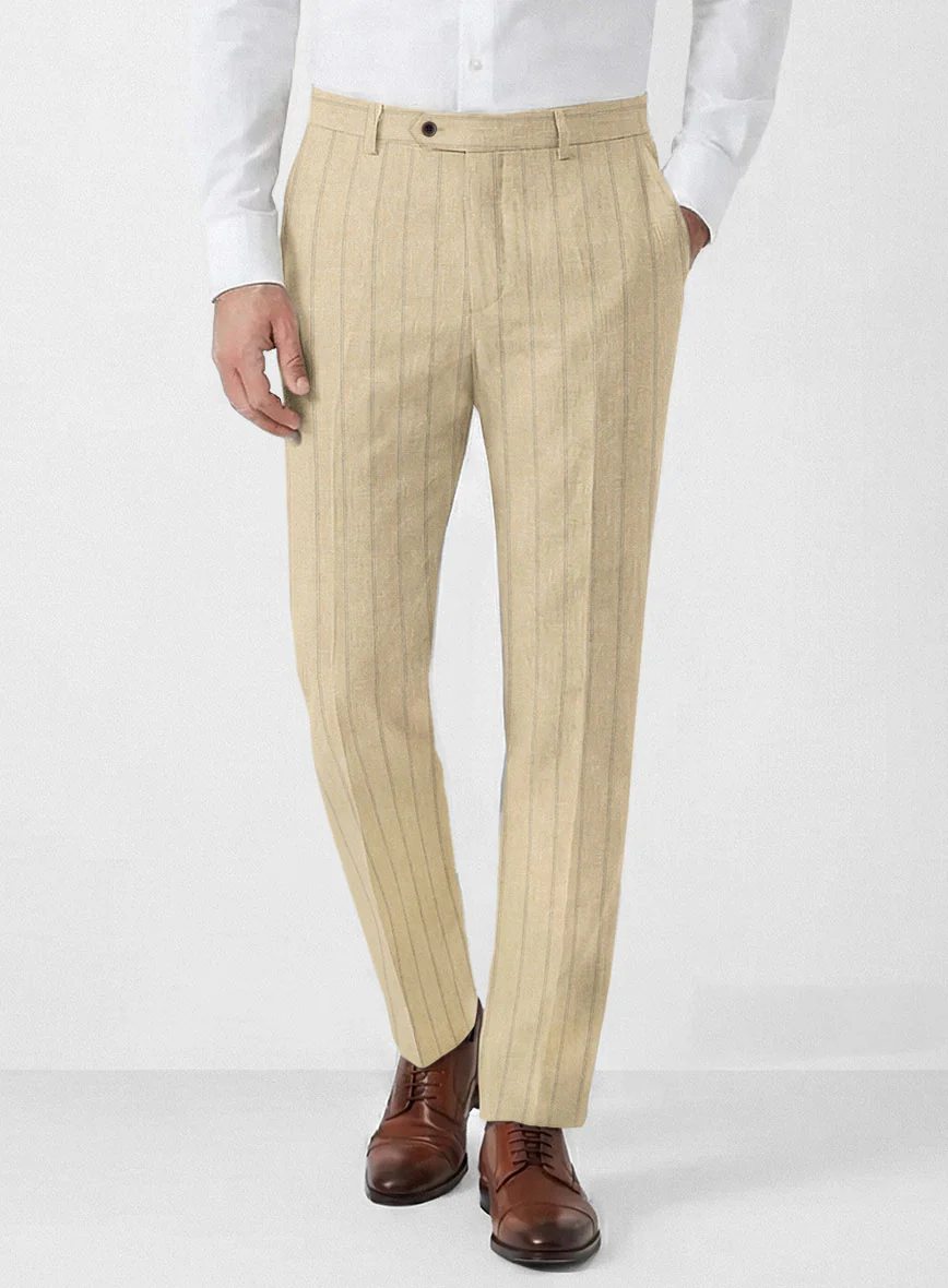 Italian Linen Tuscany Stripe Pants