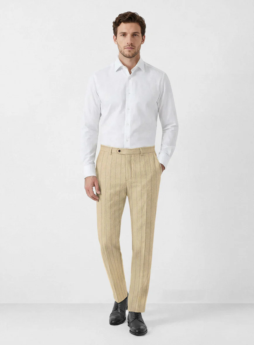 Italian Linen Tuscany Stripe Pants - Image 3
