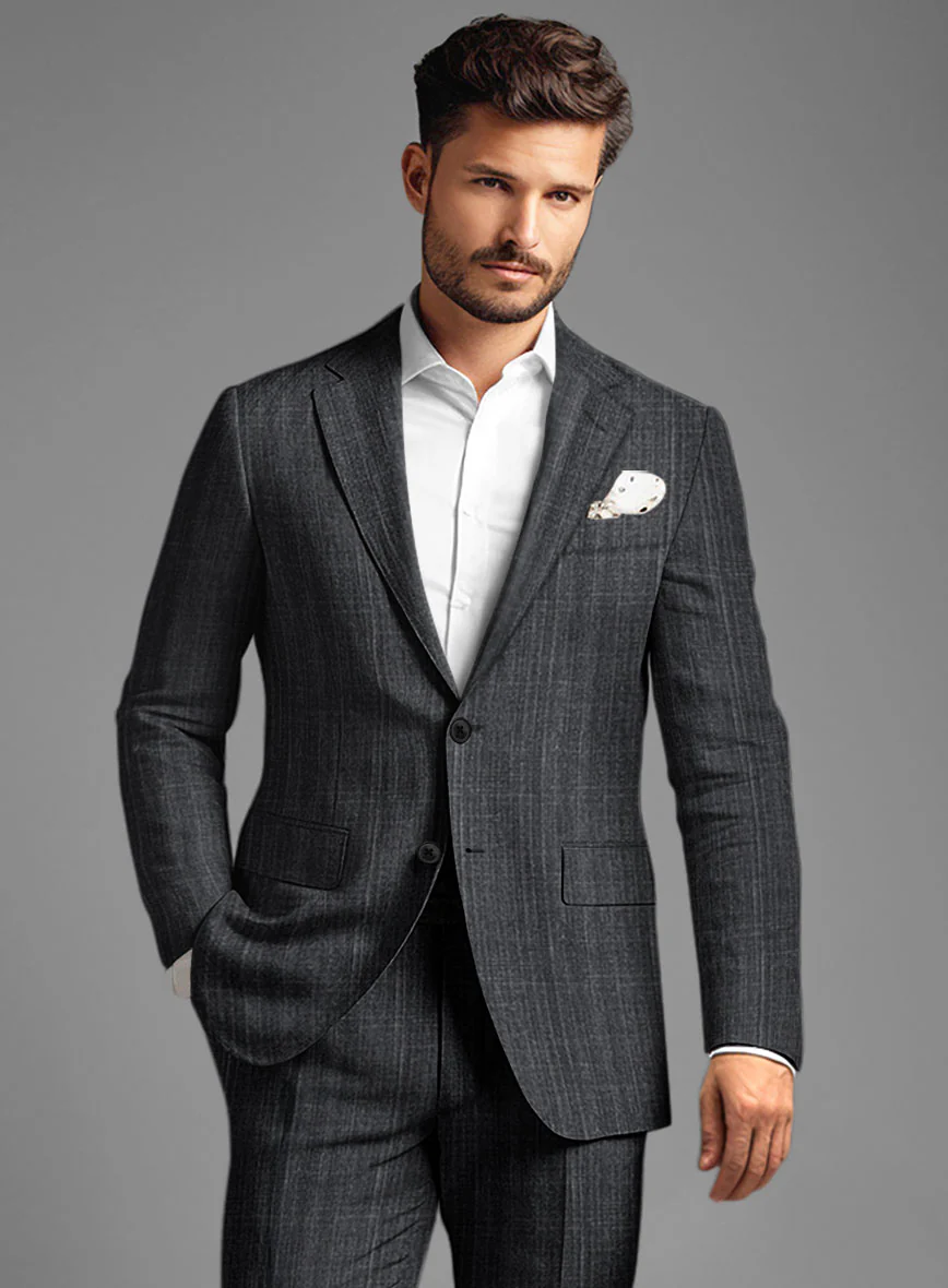 Italian Linen Twilight Dark Blue Jacket - Image 3