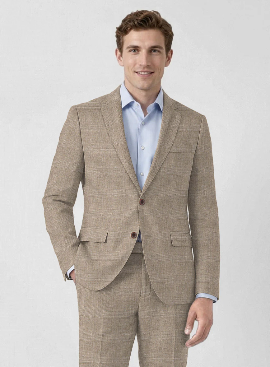 Italian Linen Vittorio Check Suit - Image 3