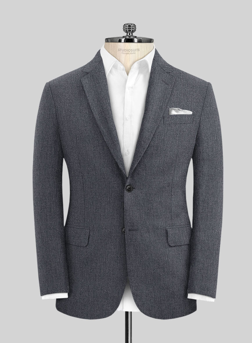 Italian Linen Zod Blue Suit - Image 3
