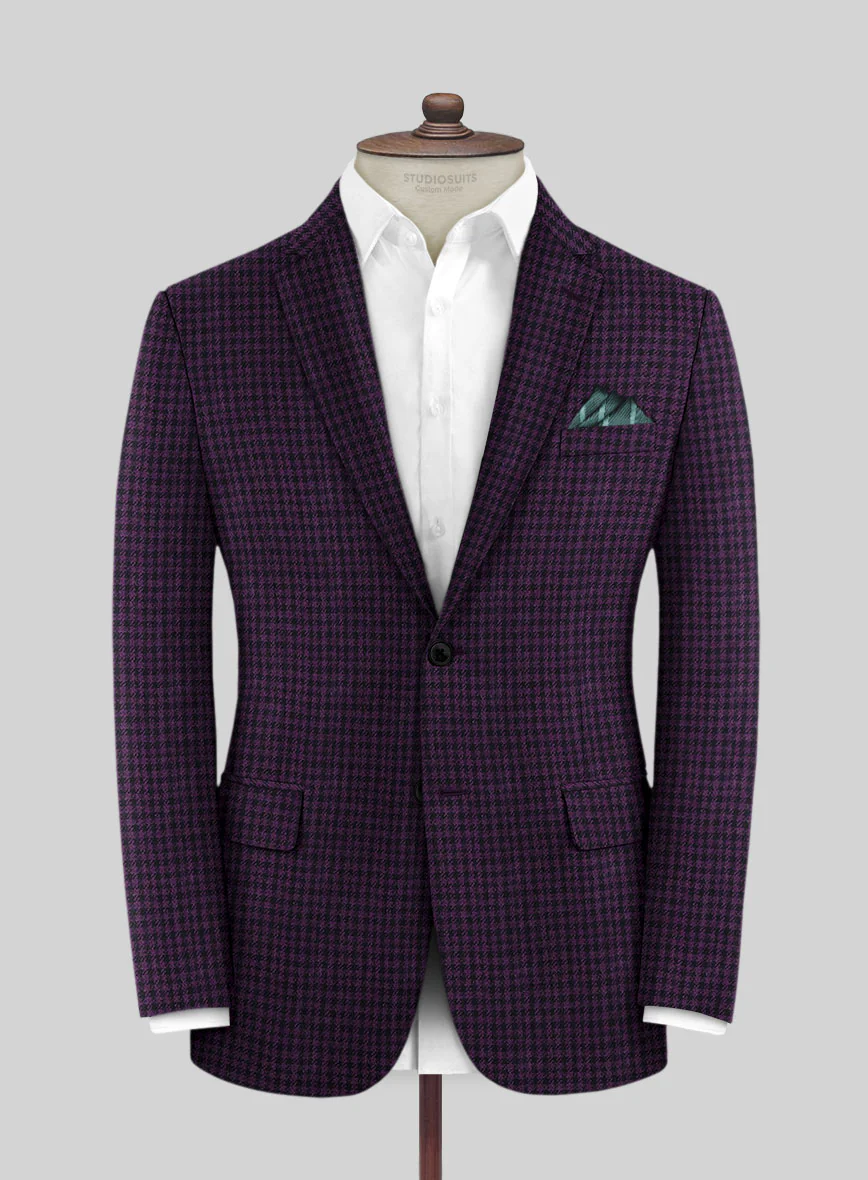 Italian Llio Purple Wool Suit - Image 3