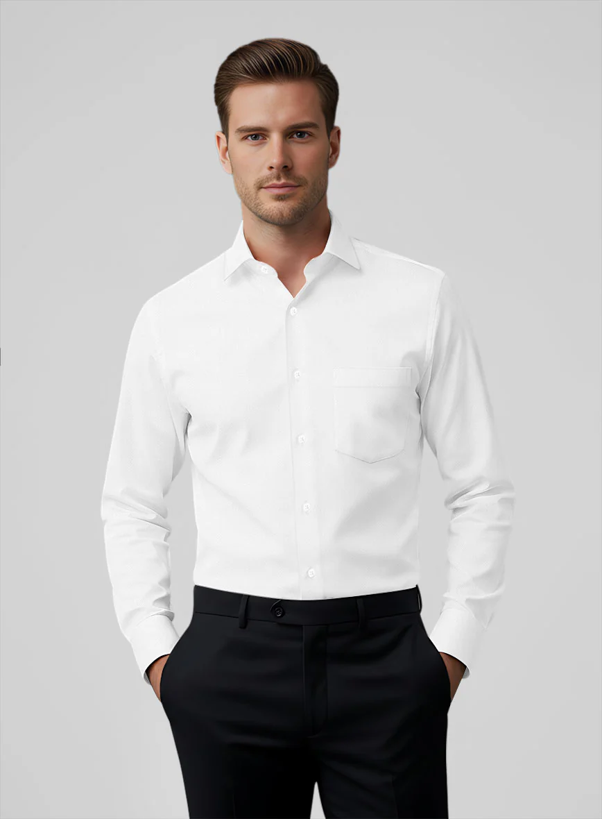 Italian Lombardo Braid White Shirt - Image 2