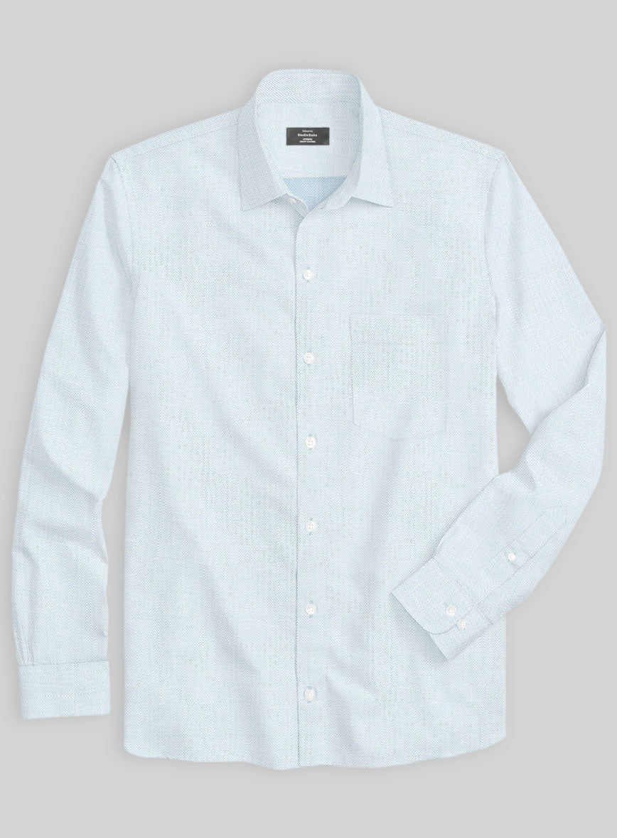 Italian Lombardo Chevron Blue Shirt - Image 2