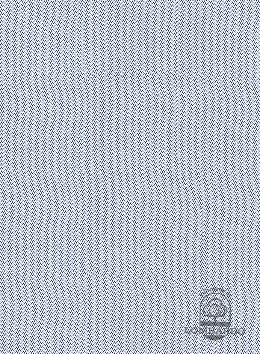 Italian Lombardo Chevron Dark Blue Shirt - Image 3