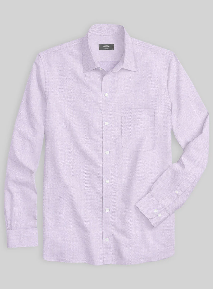 Italian Lombardo Chevron Lavender Shirt - Image 2