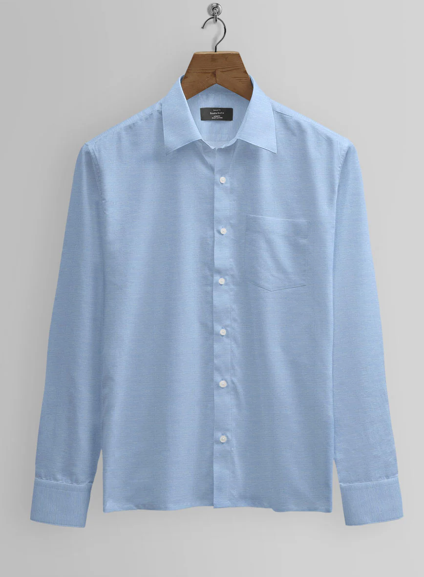 Italian Lombardo Cornflower Blue Shirt - Image 2
