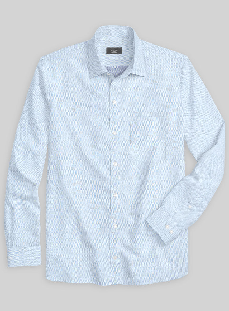 Italian Lombardo Gauze Blue Shirt - Image 2