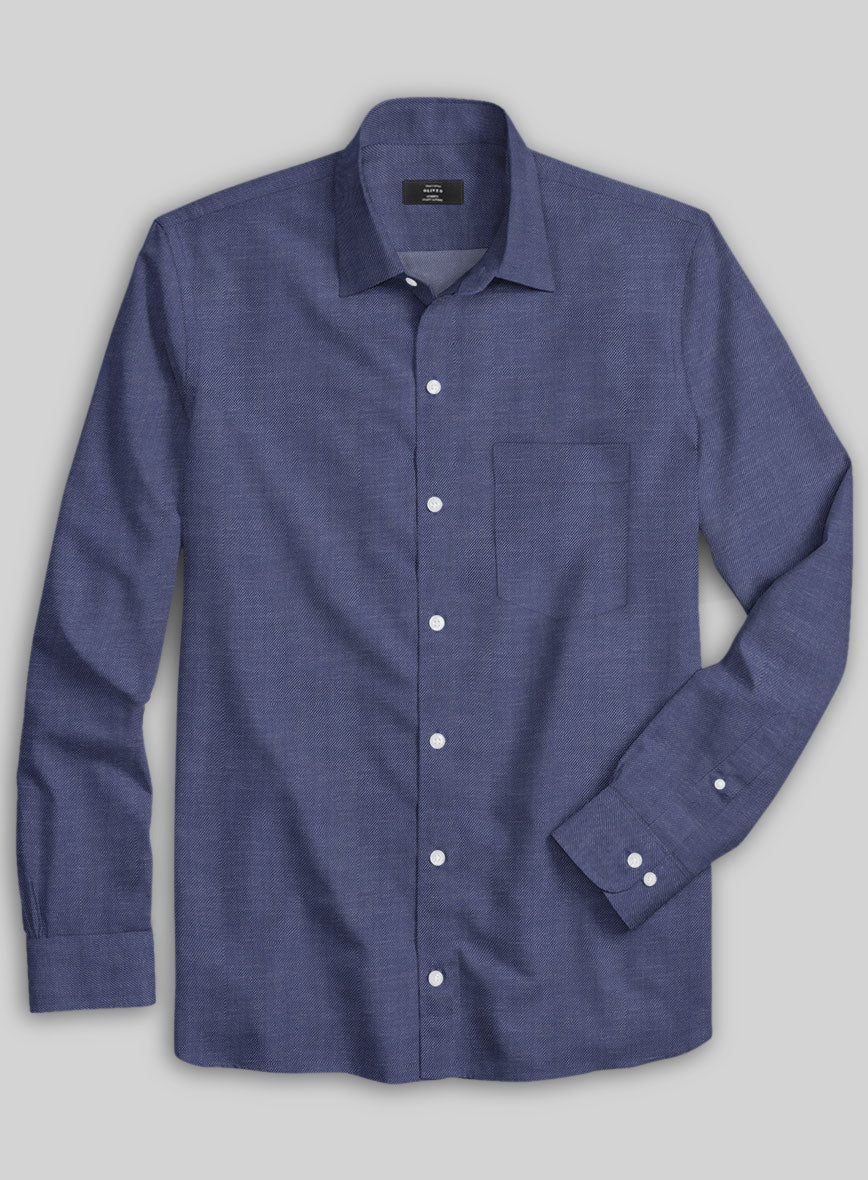 Italian Lombardo Indigo Blue Shirt - Image 2