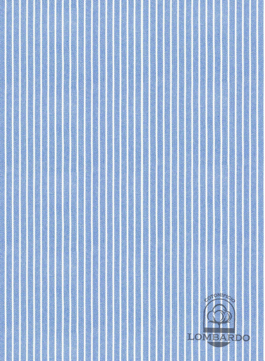 Italian Lombardo Jordy Blue Stripes Shirt - Image 3