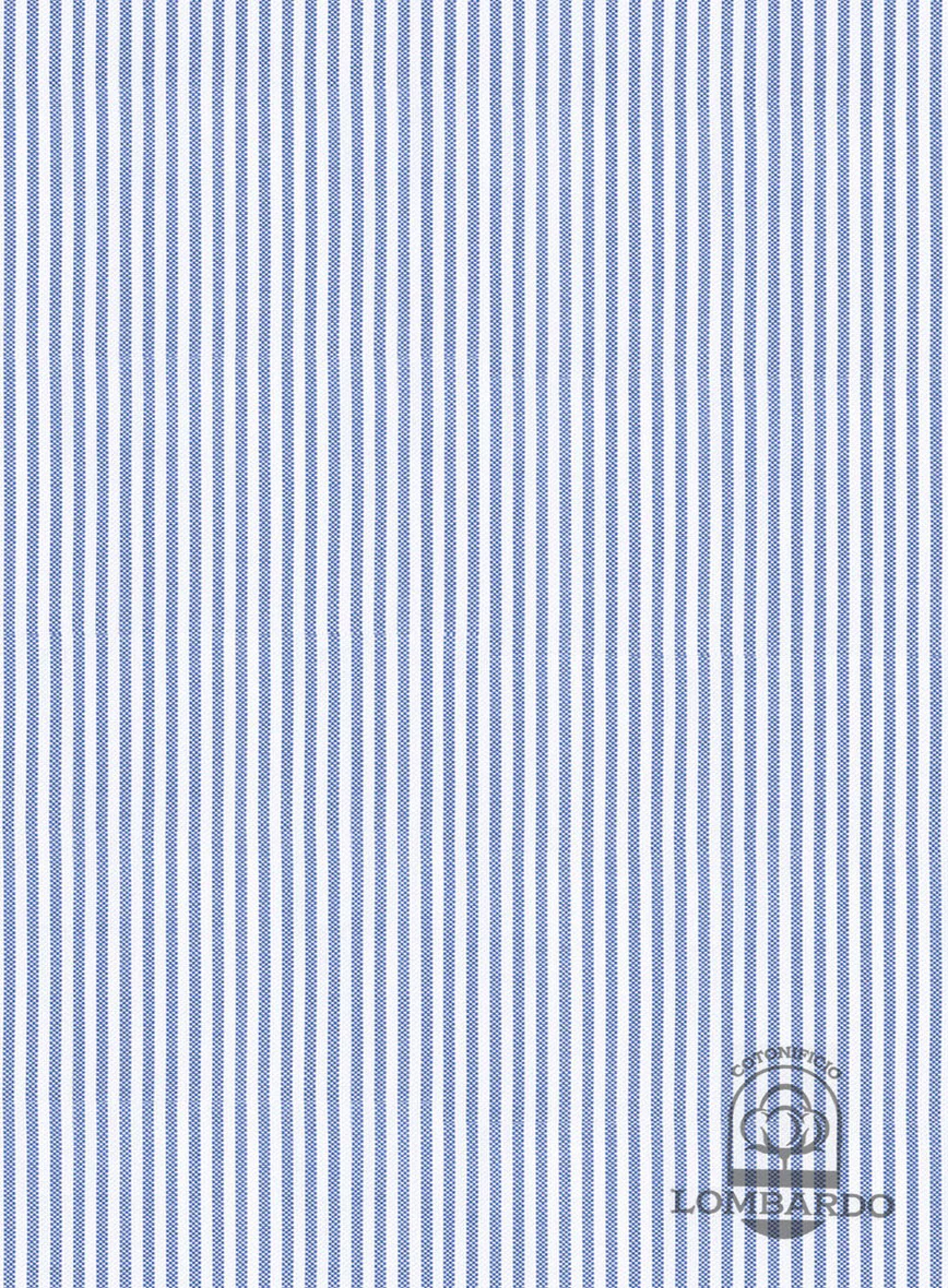 Italian Lombardo Light Blue Stripes Shirt - Image 3