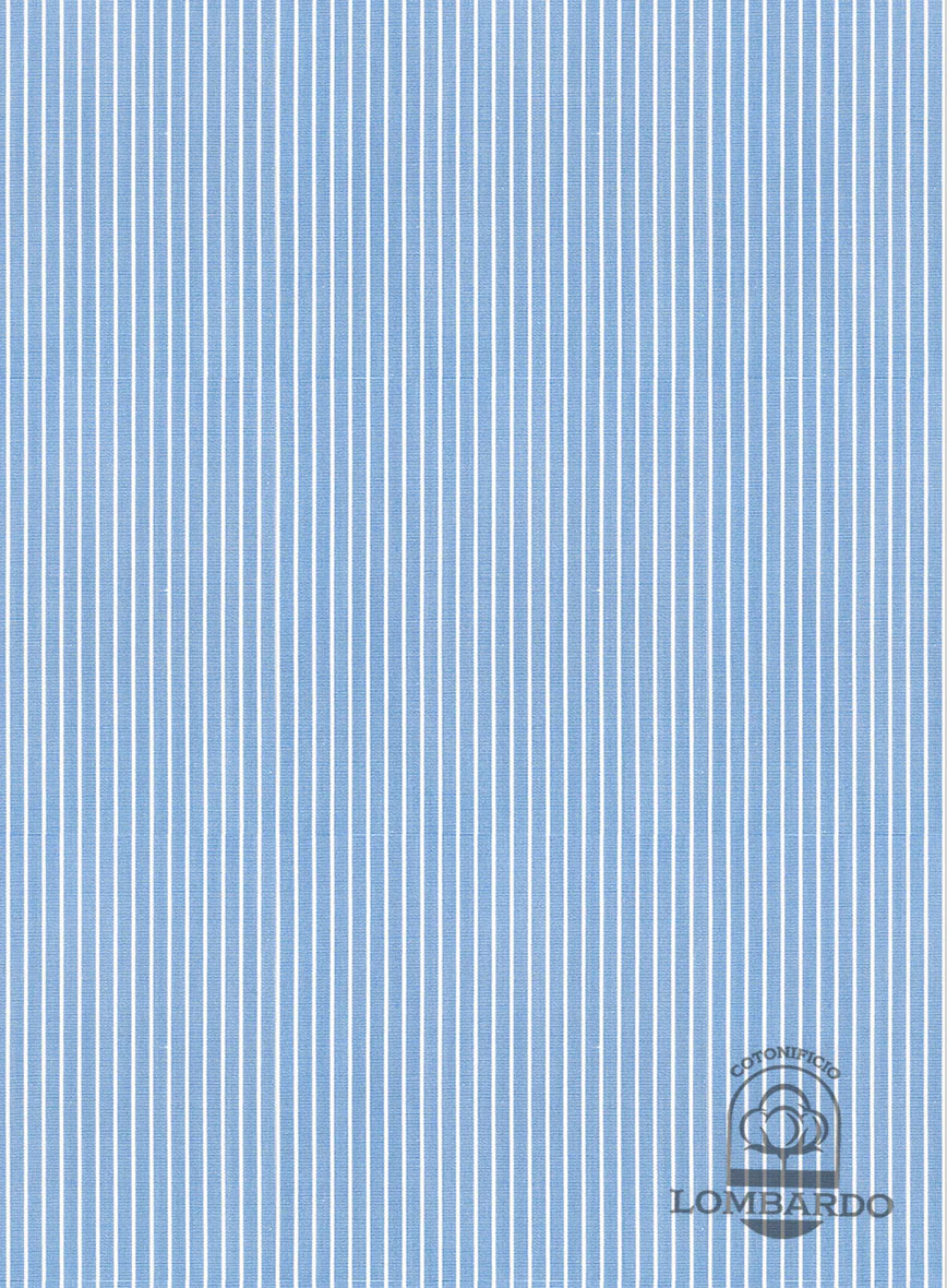 Italian Lombardo Mabel Blue Pinstripe Shirt - Image 3