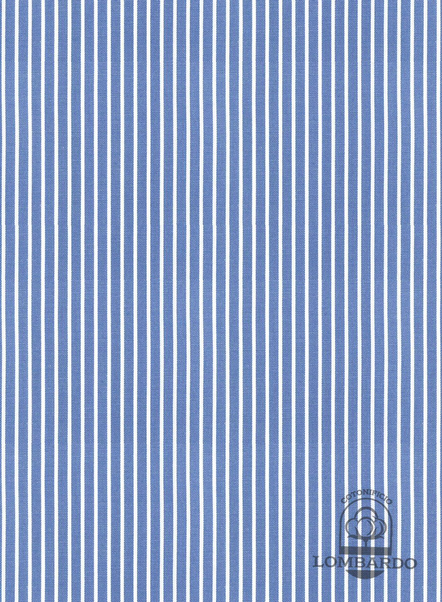 Italian Lombardo Mariner Blue Stripes Shirt - Image 3
