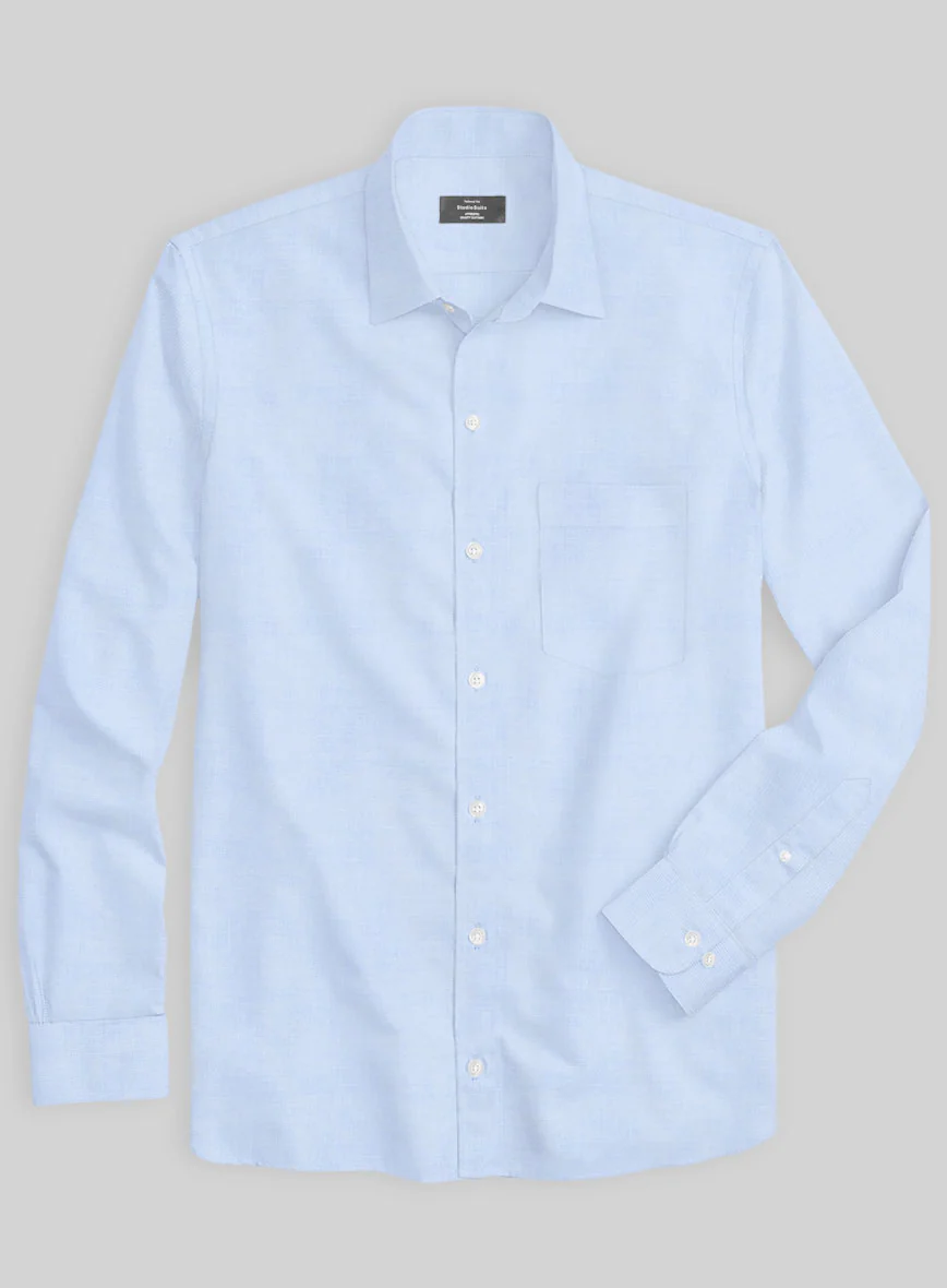 Italian Lombardo Pale Cornflower Blue Shirt - Image 2