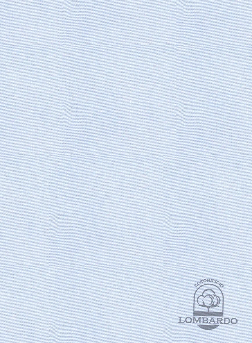 Italian Lombardo Pale Cornflower Blue Shirt - Image 3