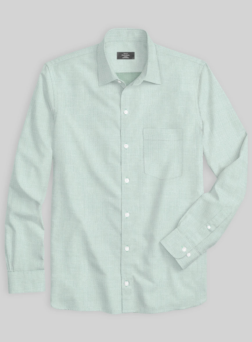 Italian Lombardo Rib Hunter Green Shirt - Image 2