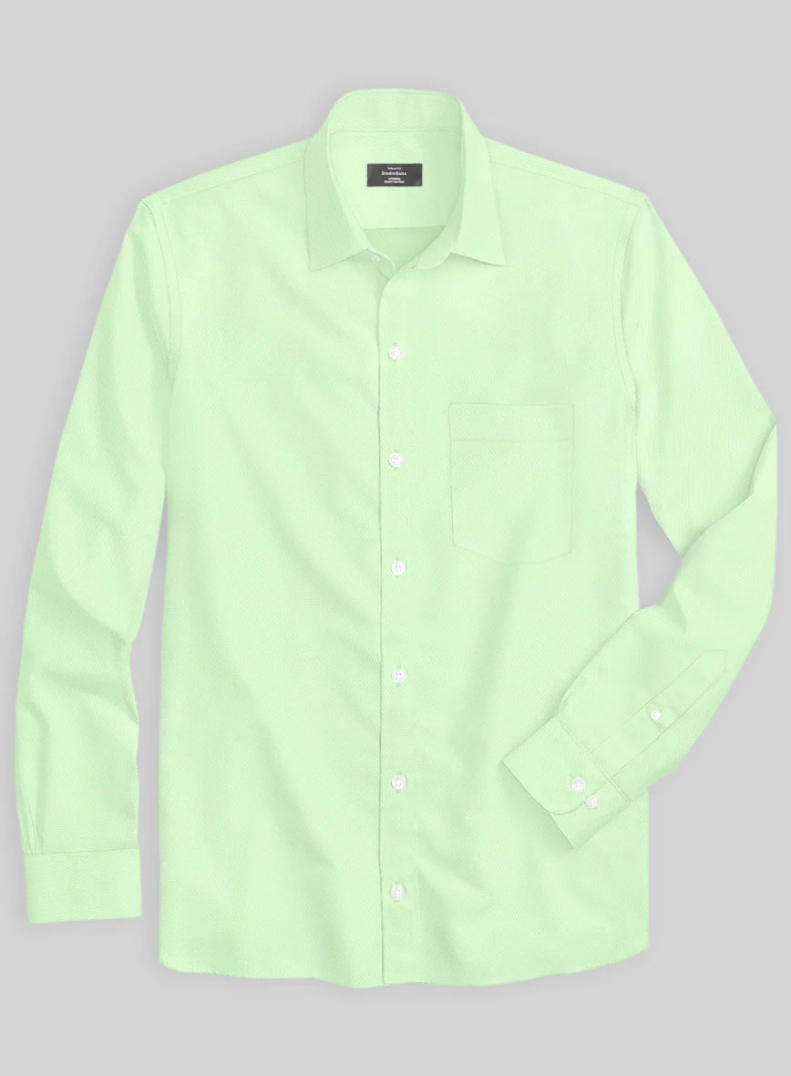 Italian Lombardo Rib Pastel Green Shirt - Image 2