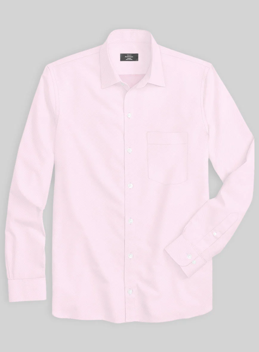Italian Lombardo Rib Pastel Pink Shirt - Image 2