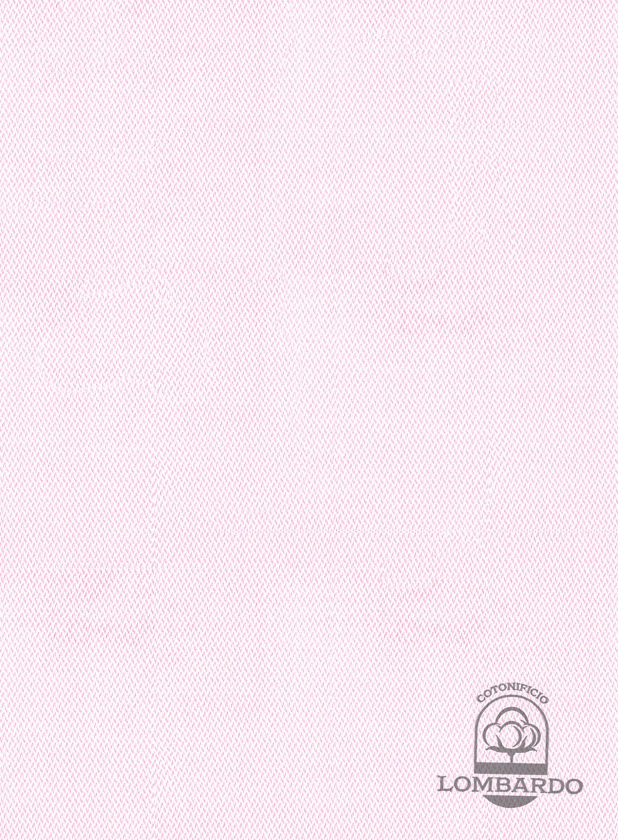 Italian Lombardo Rib Pastel Pink Shirt - Image 3