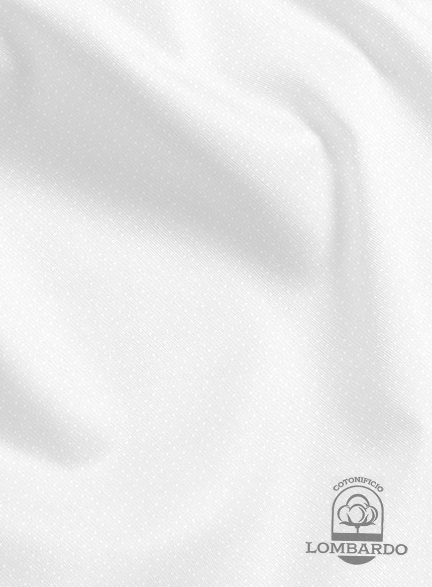 Italian Lombardo Specked White Shirt - Image 3