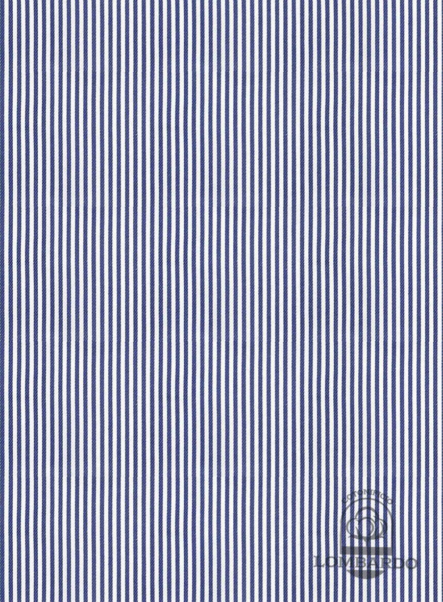 Italian Lombardo Tory Blue Stripes Shirt - Image 3