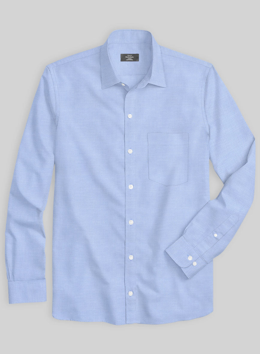 Italian Lombardo Twill Dodger Blue Shirt - Image 2