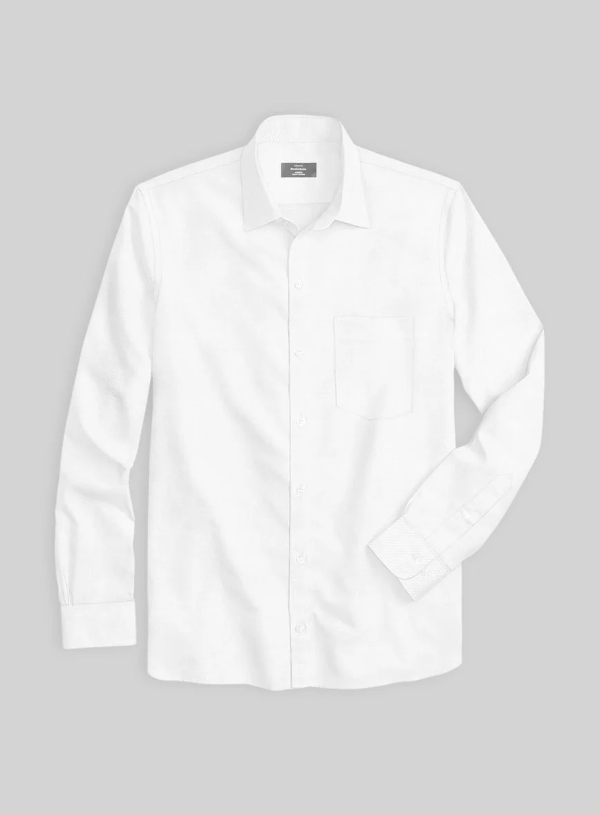 Italian Lombardo Twill White Shirt - Image 3