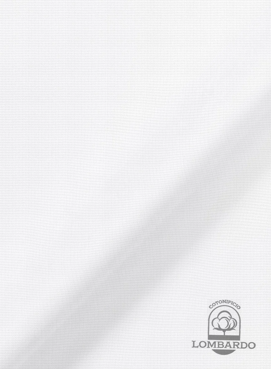 Italian Lombardo White Self Check Shirt - Image 3