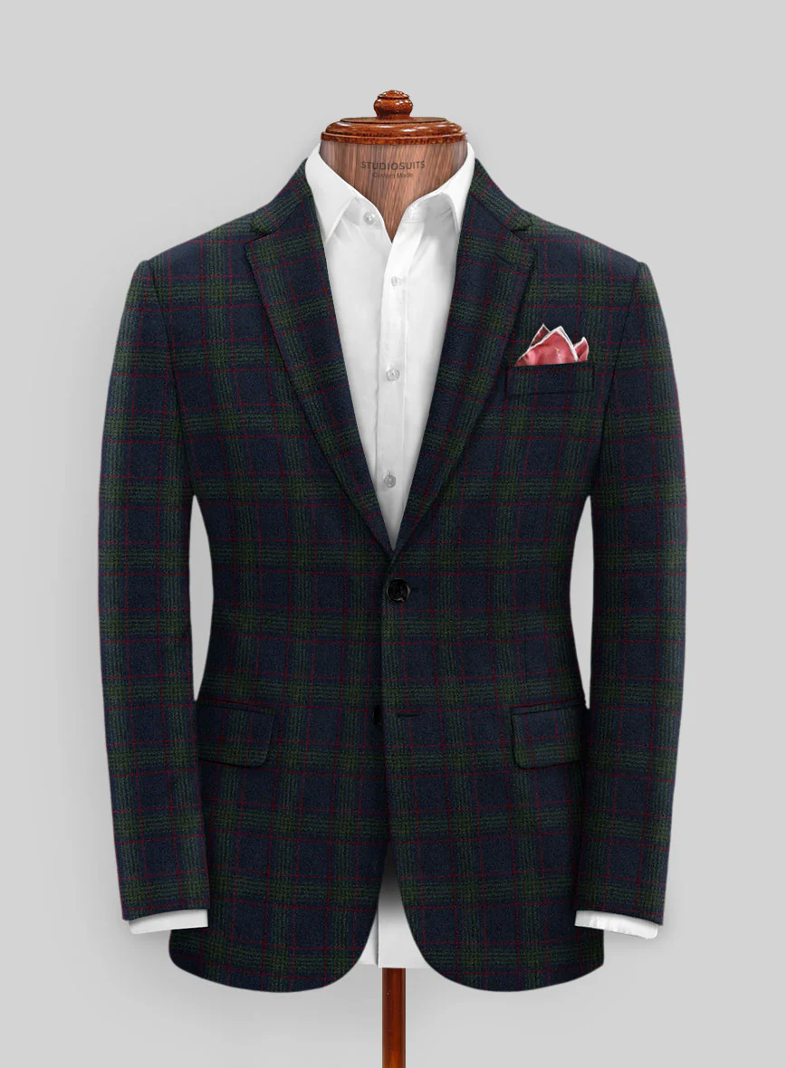 Italian Loza Checks Tweed Suit - Image 3