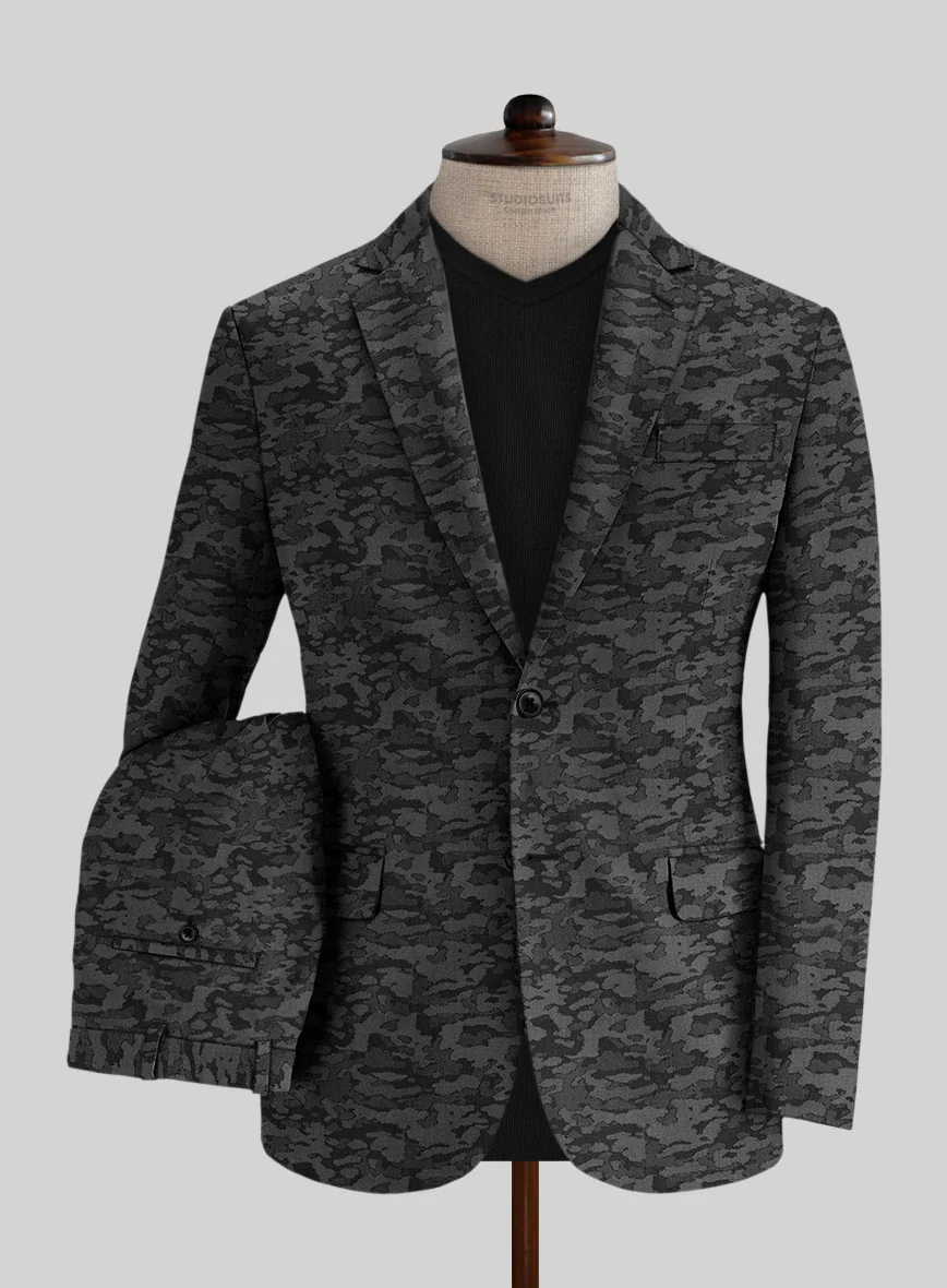 Italian Luxury Camo Cotton Suit - Image 2