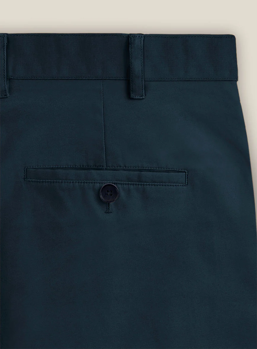 Italian Marine Blue Cotton Stretch Shorts - Image 5