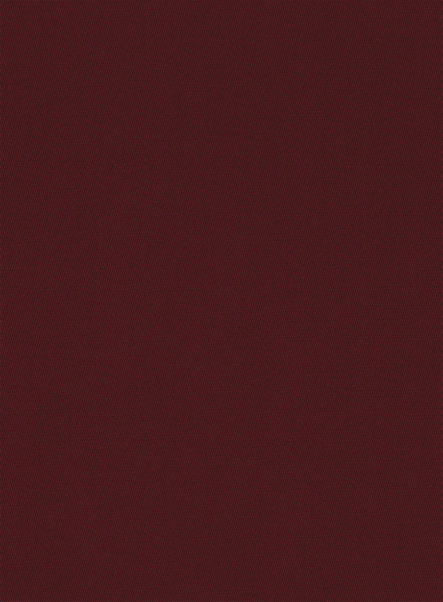 Italian Maroon Cotton Stretch Pants - Image 3