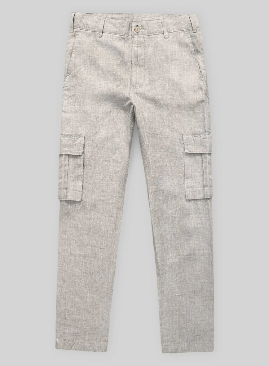 Italian Meadow Linen Cargo Pants - Image 2