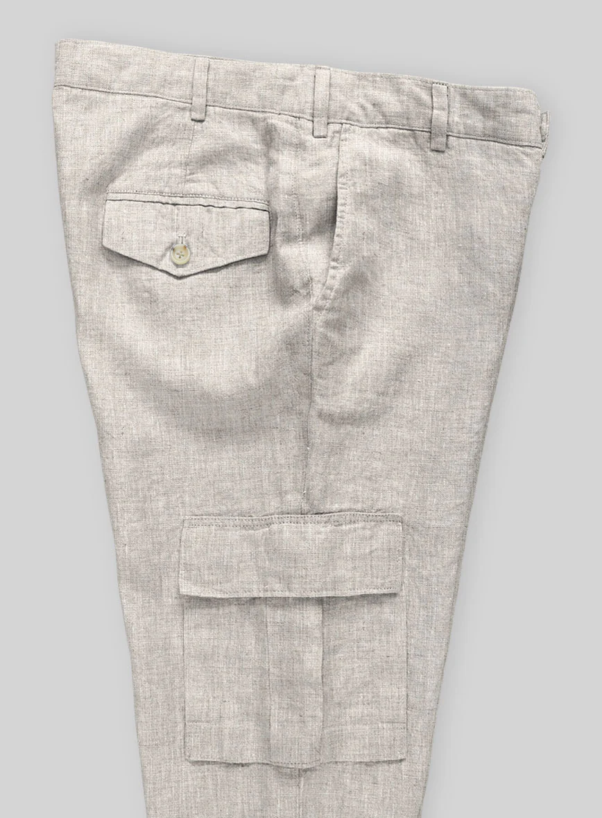 Italian Meadow Linen Cargo Pants - Image 3