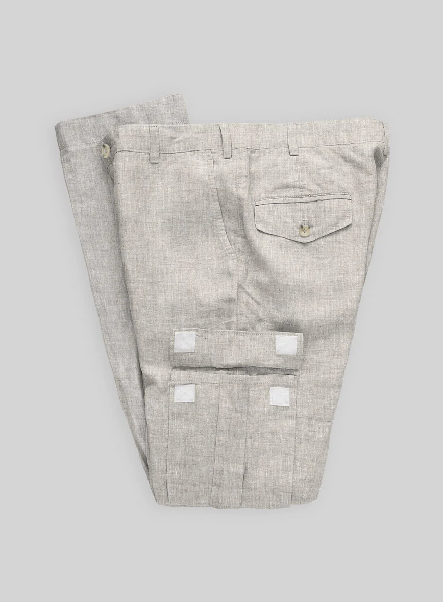 Italian Meadow Linen Cargo Pants - Image 4