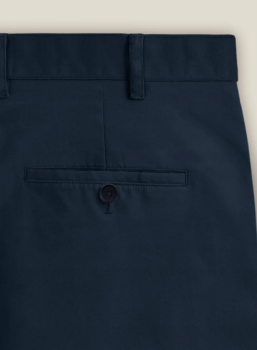 Italian Mirage Blue Cotton Stretch Shorts - Image 5