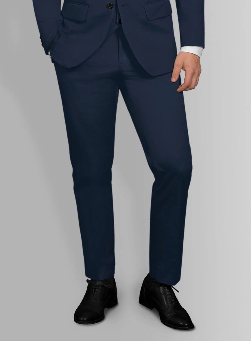 Italian Mirage Blue Cotton Stretch Suit - Image 4