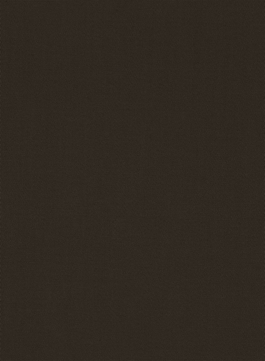 Italian Mocha Brown Cotton Stretch Pants - Image 2