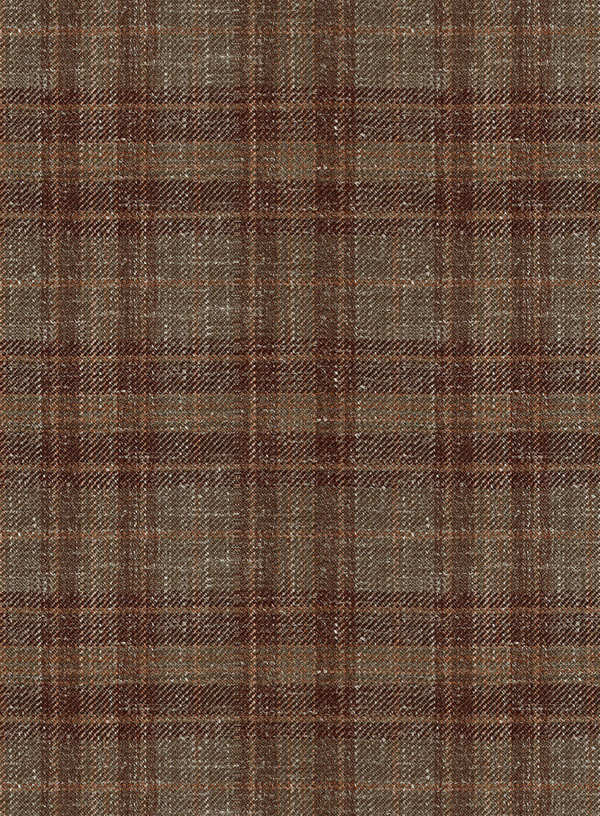 Italian Murano Basto Brown Wool Linen Silk Pants - Image 3