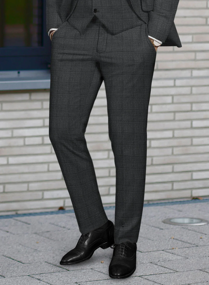 Italian Murano Byunca Dark Gray Wool Suit - Image 5