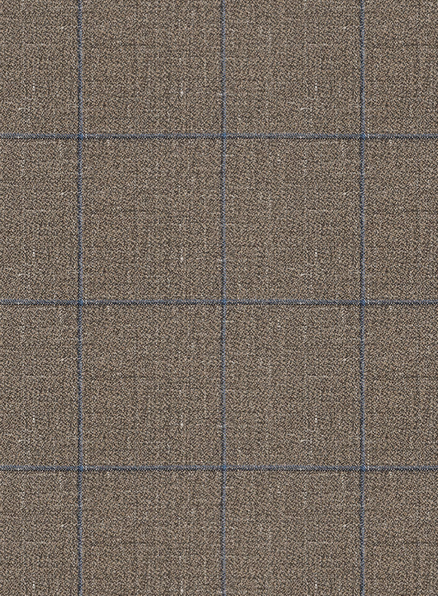Italian Murano Cedra Brown Wool Linen Silk Pants - Image 3