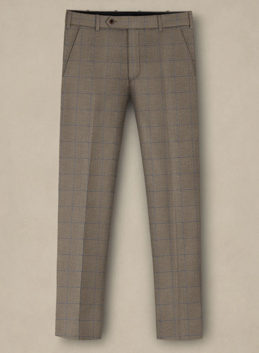 Italian Murano Cedra Brown Wool Linen Silk Suit - Image 5