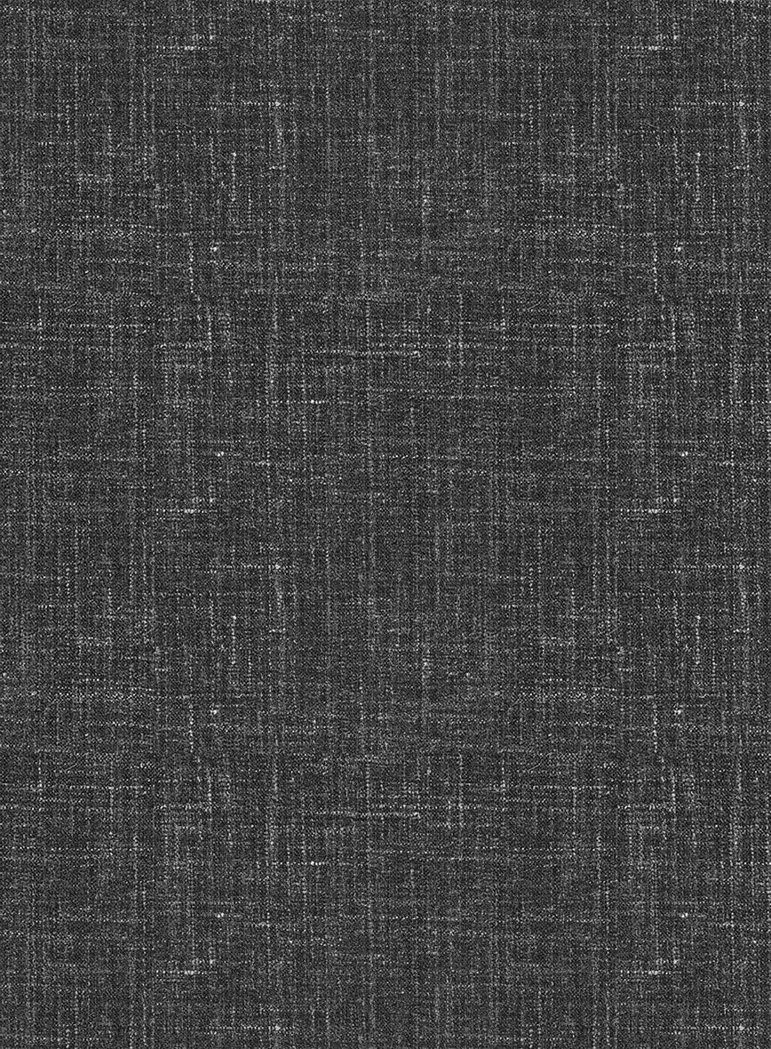 Italian Murano Charcoal Wool Linen Pants - Image 3
