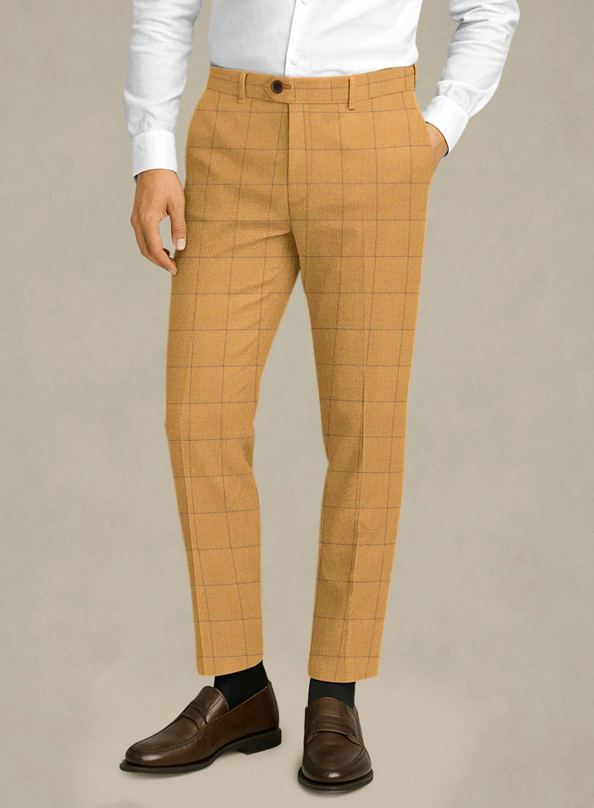 Italian Murano Cimio Mustard Wool Linen Silk Suit - Image 6