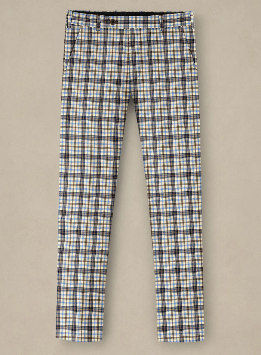 Italian Murano Cipco Checks Wool Linen Silk Suit - Image 4