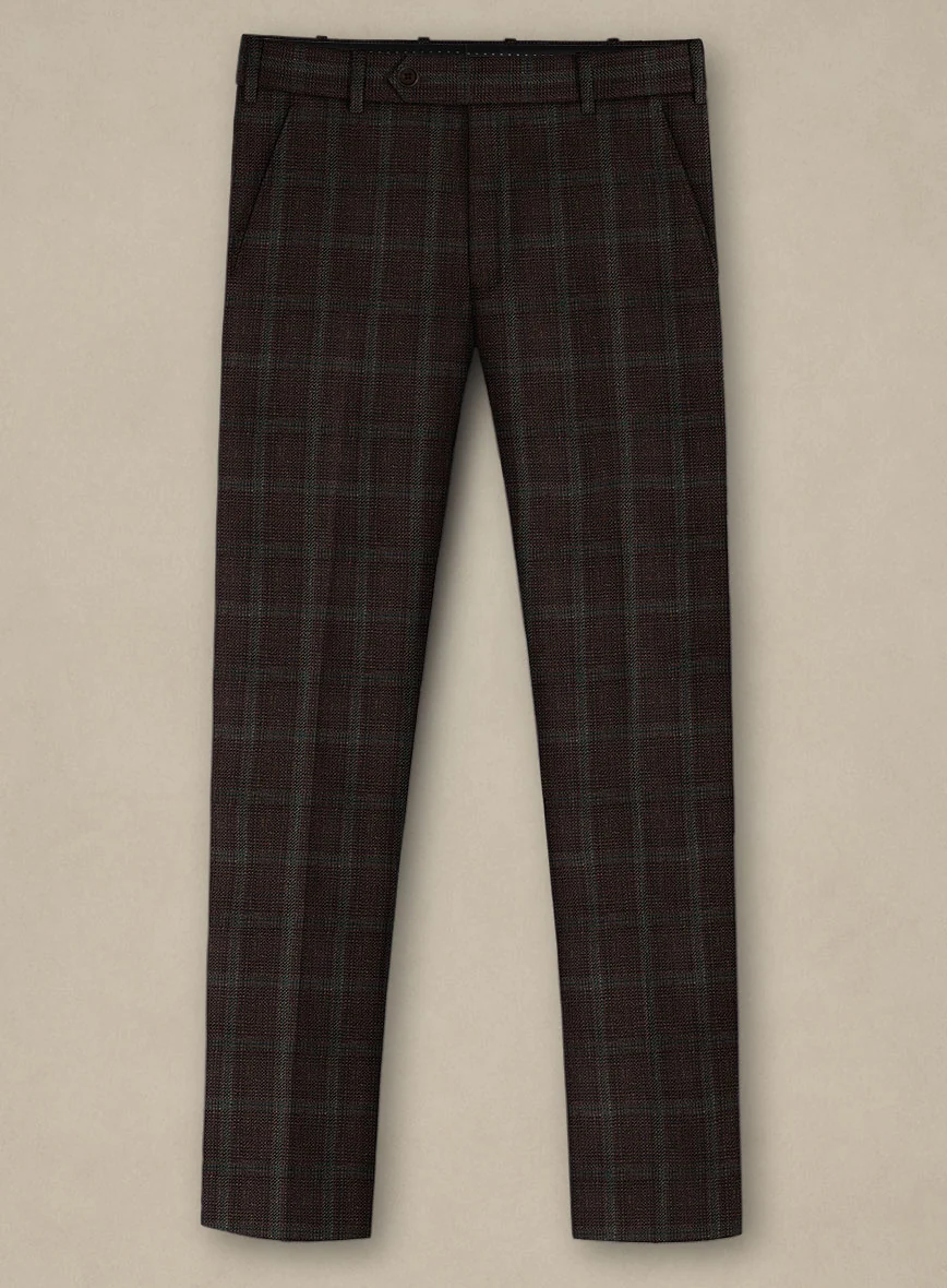 Italian Murano Corri Checks Wool Linen Silk Suit - Image 5