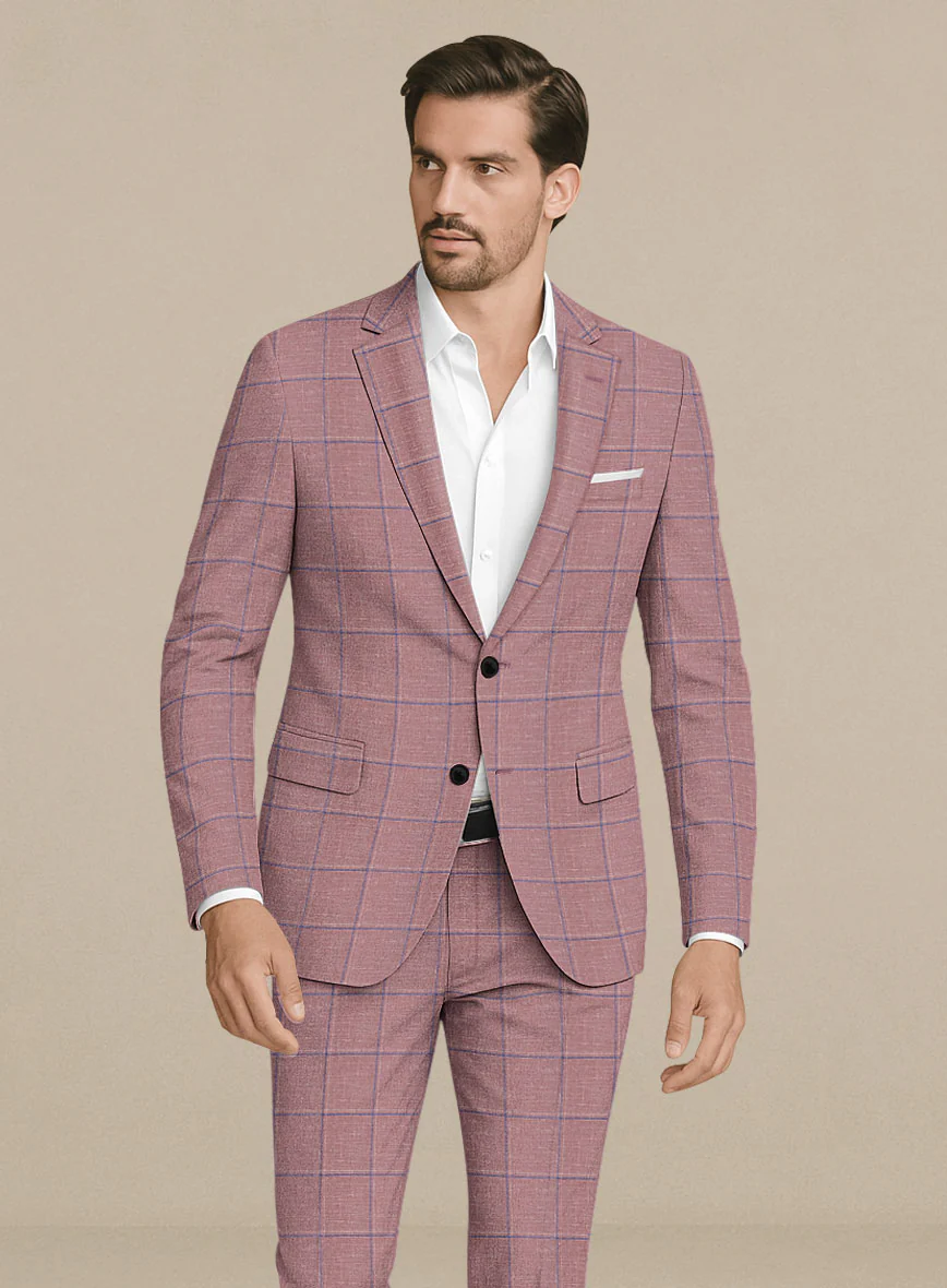 Italian Murano Drope Pink Wool Linen Silk Jacket - Image 2