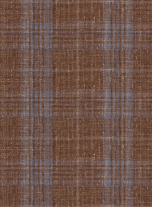Italian Murano Eduado Brown Wool Linen Jacket - Image 2